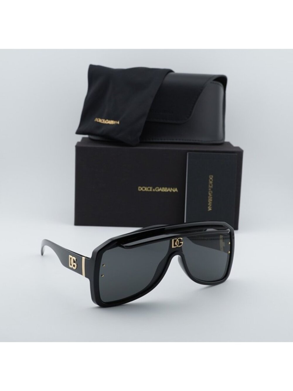 Dolce & Gabbana DG6205 501/87 Sunglasses Black Square Frame, Grey Lenses - Picture 10 of 10